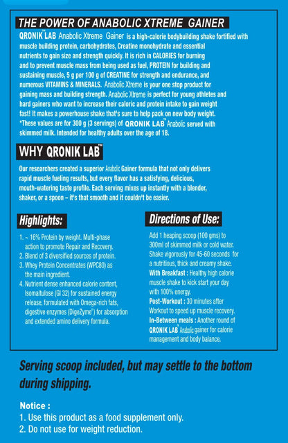 Qroniklab Anabolic Gainer 3 kg